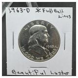 1963-D Franklin Silver Half Dollar