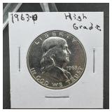 1963-D Franklin Silver Half Dollar
