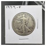 1939 Walking Liberty Silver Half Dollar