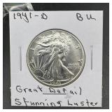 1941-D Walking Liberty Silver Half Dollar