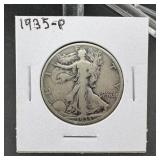 1935 Walking Liberty Silver Half Dollar