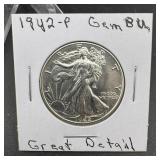 1945 Walking Liberty Silver Half Dollar - Gem BU