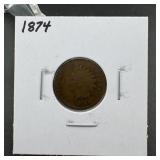 1874 Indian Head Cent