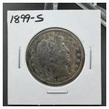 1899 S Barber Silver Half Dollar