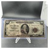 1929 $100 Minneapolis Minnesota Note