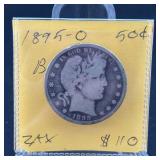 1895 O Barber Silver Half Dollar
