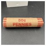 Wheat Penny Roll with Indian Head End