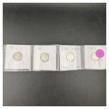 (4) Mercury Silver Dimes Mixed Dates