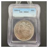 1884 O Morgan Silver Dollar MS65