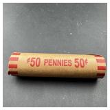 Roll of Steel Wheat Cents