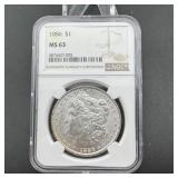 1886 Morgan Silver Dollar NGC MS63
