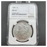 1886 Morgan Silver Dollar NGC MS63