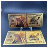 Gold Plated Trump Bills