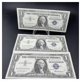 (3) 1957 Silver Certificates Uncirculated