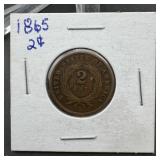 1865 Two Cent Piece