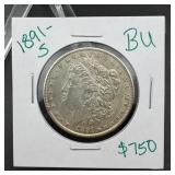 1891 S Morgan Silver Dollar Key Date