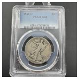 1921 D Walking Liberty Half Dollar Key Date G4