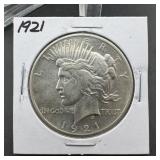 1921 Peace Silver Dollar Key Date