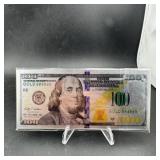 (7) Gold Foil Silver Novelty Notes