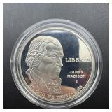 1993-S James Madison Silver Proof Commemorative Do