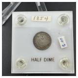 1854 Seated Liberty Half Dime