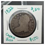 1822 Capped Bust Half Dollar