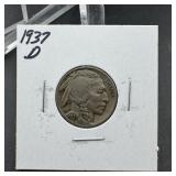 1937 D Buffalo Nickel