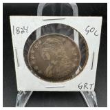 1824 Capped Bust Half Dollar