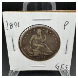 1891 Seated Liberty Half Dollar