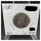 1851 Seated Liberty Quarter