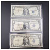 (3) 1957 Silver Certificates