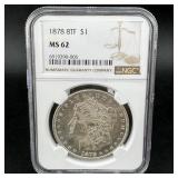 1878 8TF Morgan Silver Dollar NGC MS62