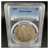 1897 Morgan Silver Dollar PCGS MS64