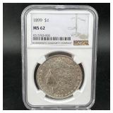 1899 Morgan Silver Dollar NGC MS62
