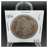 1886 S Morgan Silver Dollar