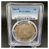 1904 O Morgan Silver Dollar PCGS MS64