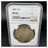 1897 Morgan Silver Dollar NGC MS63
