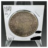 1890 CC Morgan Silver Dollar