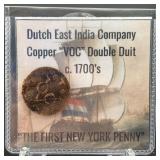 Vintage 1700s New York Penny