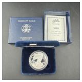 2010-w American Silver Eagle Proof Coin W/ Box & C