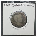 1898 Barber Silver Quarter