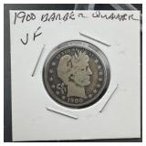 1900 Barber Silver Quarter