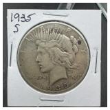 1935-s Peace Silver Dollar