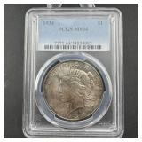 1934 Peace Silver Dollar Pcgs Ms64