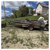 15.5ï¿½ Tide Craft Bass Boat W/ 85 Hp Johnson Outboa