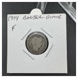 1914 Barber Silver Dime