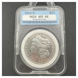 1884-S Morgan Silver Dollar MS66