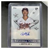 Griffin Jax Rookie Autograph Baseball Card