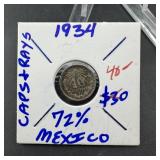 1934 Mexico Silver Dime