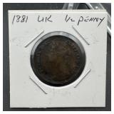 1881 UK Half Penny